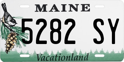 ME license plate 5282SY