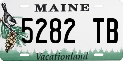 ME license plate 5282TB