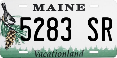 ME license plate 5283SR