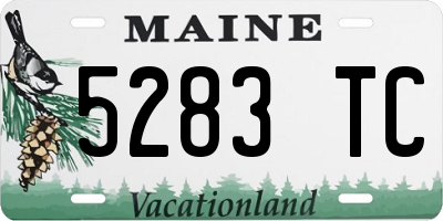 ME license plate 5283TC