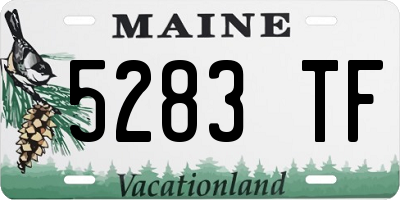 ME license plate 5283TF
