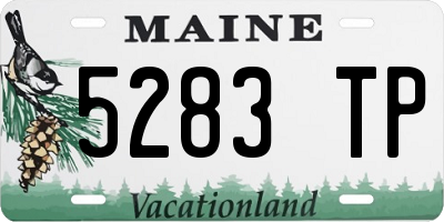 ME license plate 5283TP