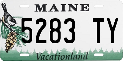 ME license plate 5283TY