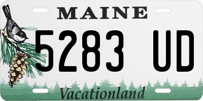 ME license plate 5283UD