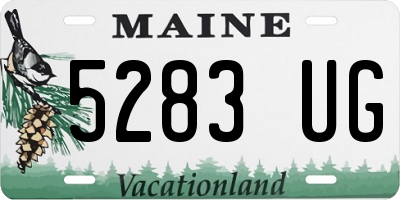 ME license plate 5283UG