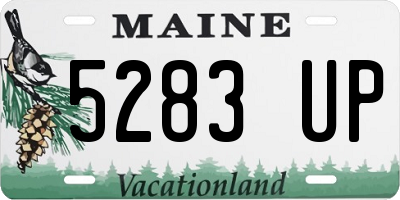 ME license plate 5283UP