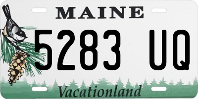 ME license plate 5283UQ