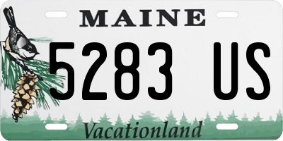ME license plate 5283US