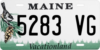 ME license plate 5283VG