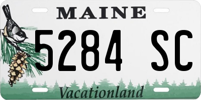 ME license plate 5284SC