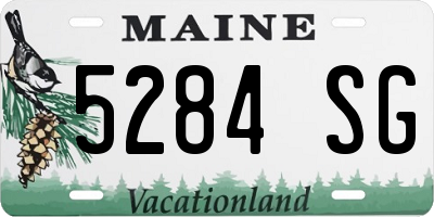 ME license plate 5284SG