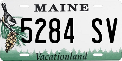 ME license plate 5284SV