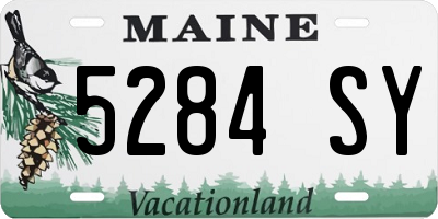 ME license plate 5284SY