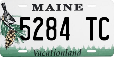ME license plate 5284TC