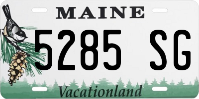ME license plate 5285SG