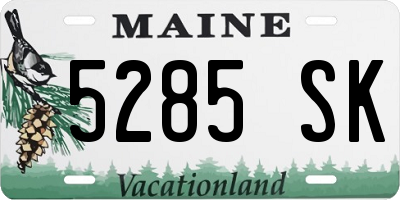 ME license plate 5285SK