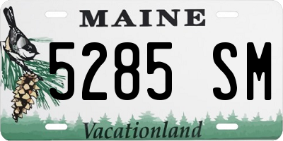 ME license plate 5285SM