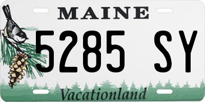 ME license plate 5285SY