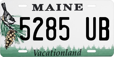 ME license plate 5285UB