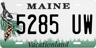 ME license plate 5285UW