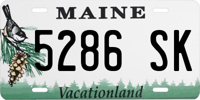 ME license plate 5286SK