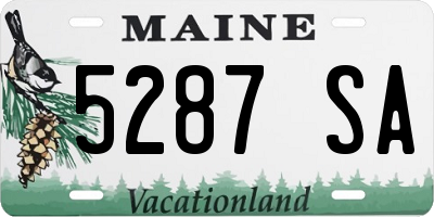 ME license plate 5287SA