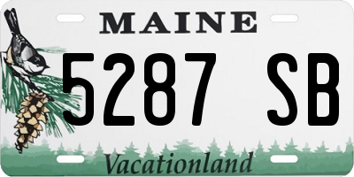 ME license plate 5287SB