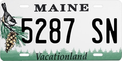 ME license plate 5287SN