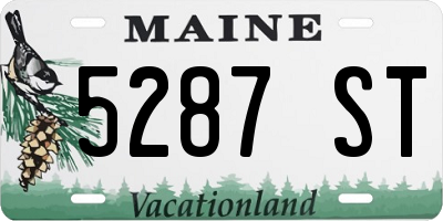 ME license plate 5287ST