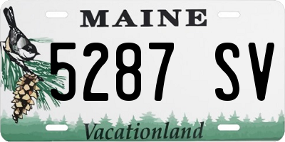 ME license plate 5287SV