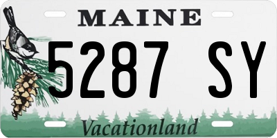 ME license plate 5287SY