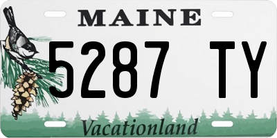 ME license plate 5287TY