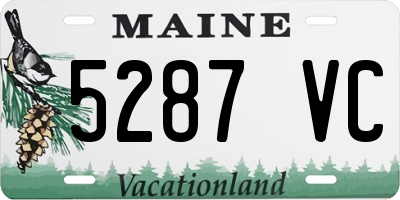 ME license plate 5287VC