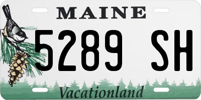 ME license plate 5289SH