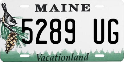 ME license plate 5289UG