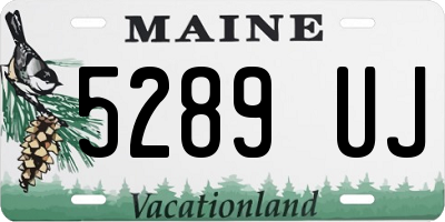 ME license plate 5289UJ