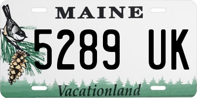 ME license plate 5289UK