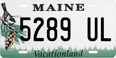 ME license plate 5289UL