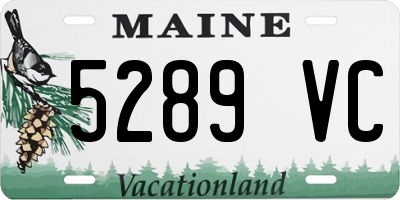 ME license plate 5289VC