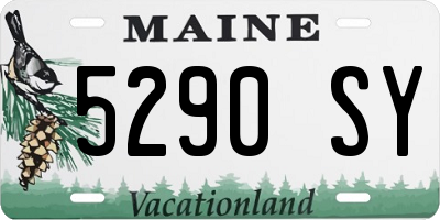 ME license plate 5290SY