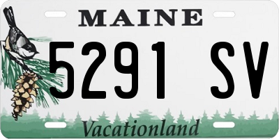 ME license plate 5291SV
