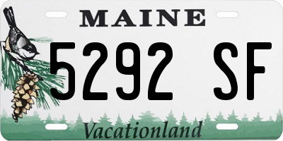 ME license plate 5292SF