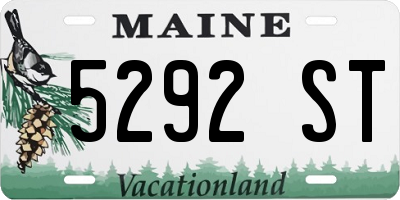 ME license plate 5292ST