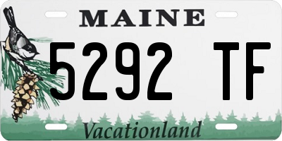 ME license plate 5292TF