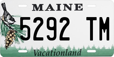 ME license plate 5292TM
