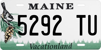 ME license plate 5292TU