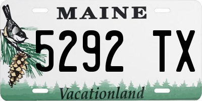 ME license plate 5292TX