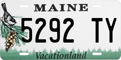 ME license plate 5292TY