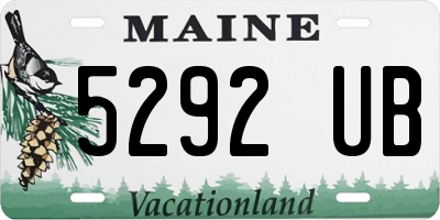 ME license plate 5292UB