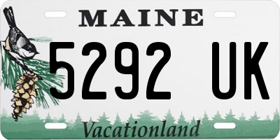 ME license plate 5292UK